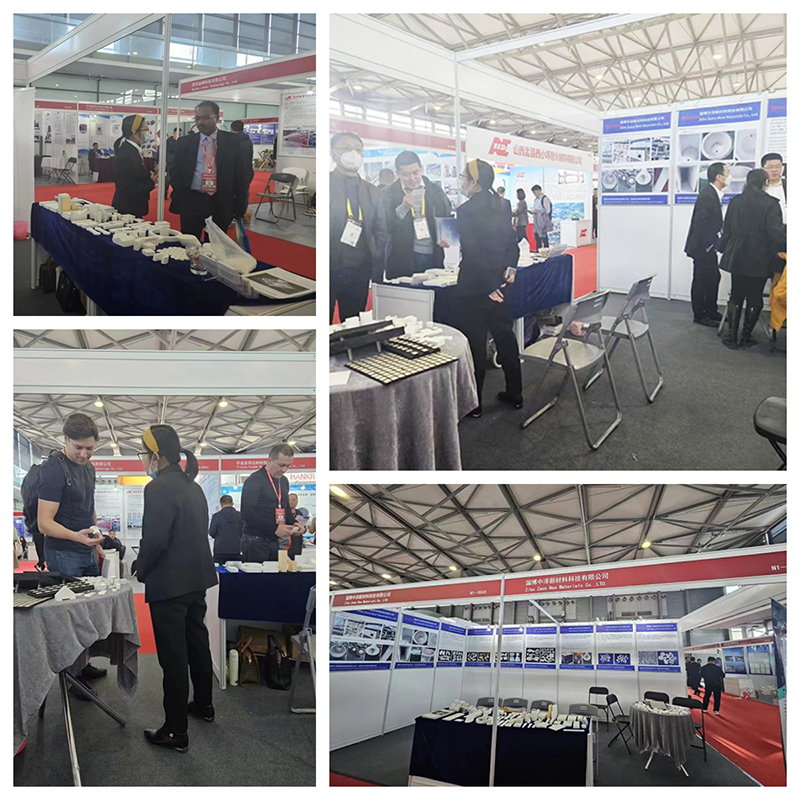 Our company's ZTA, zirconia, and various models and specifications of alumina ceramic lining plates appeared at the Shanghai Wear resistant Ceramic Materials Exhibition